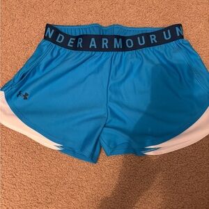 Under Armour Teal and White Sports Shorts